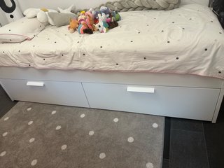 Cama individual 90x200 cm con cajones