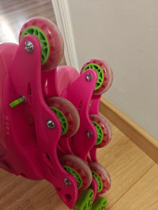 Pattini rosa taglia 29-32 con protezioni