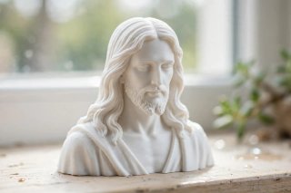 Busto Gesù 20cm bianco