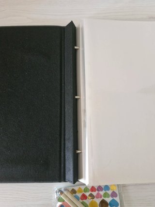 Álbum de fotos autoadhesivo grande con accesorios