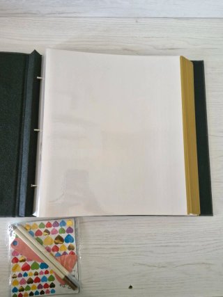 Álbum de fotos autoadhesivo grande con accesorios
