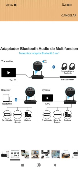 Transmisor Receptor Bluetooth 1Mii Nuevo