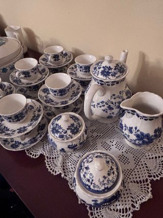 Juego de café San Claudio Blue Bouquet