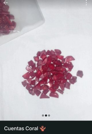 300 Cuentas Coral Rojas