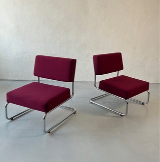 Butaca tubular Cantilever, Vintage 70s