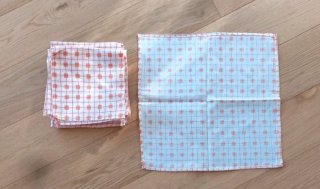 Tovaglioli in cotone a quadretti rosa