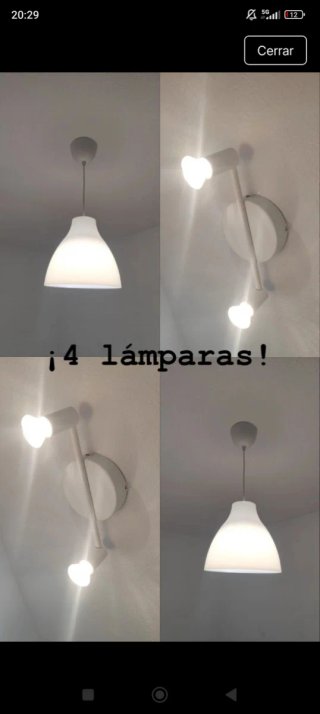 Lote 4 lampade da soffitto