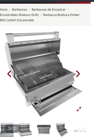 Barbacoa Brabura Ember 800 Carbón Encastrable