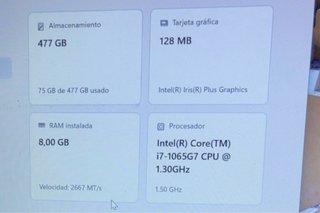 Portátil HP 14s i7 - 8 GB RAM - SSD 512 GB - Windo