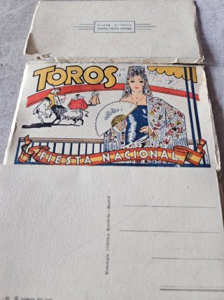 Libro acordeón Toros antiguo España