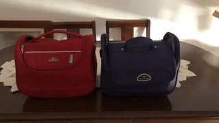 Lote 2 neceseres Samsonite rojo y azul