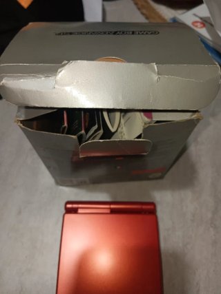 PACK de GBA SP Roja + 4 juegos con cajas.