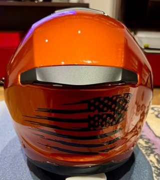 Casco Jet Arancione Metallizzato