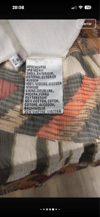 Vestido Derhy estampado cebra Talla L