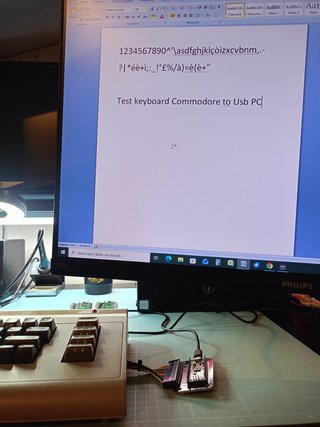 COMMODORE 64 VIC20 TASTIERA KEYBOARD USB ADAPTER