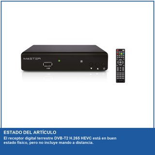- Receptor digital terrestre DVB-T2 compatible