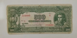 Bolivia 500 Bolivianos 1945