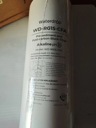 Filtro Waterdrop WD-RG15-CFA Alcalino