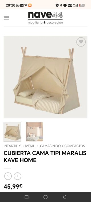 Cama Tipi Infantil Madera