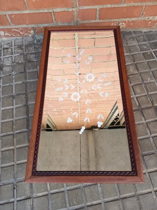 Espejo decorativo semicircular madera