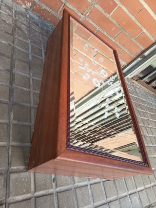 Espejo decorativo semicircular madera
