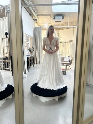 Vestido de Novia Blanco Encaje con bolsillos