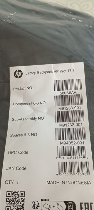 Mochila HP Negra para Portátil