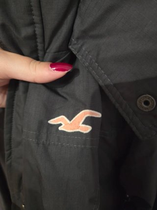 Chaqueta Hollister Azul Marino Talla L cortaviento