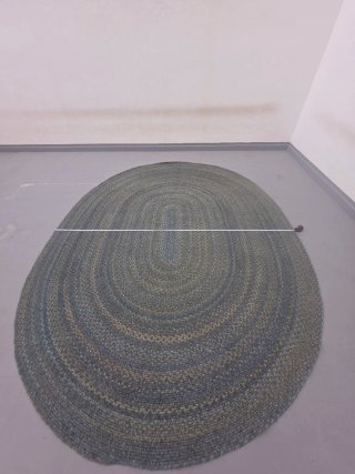 Alfombra ovalada fibras naturales 280x220 cm