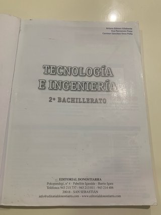 Tecnología e ingeniería II. 2o Bachillerato