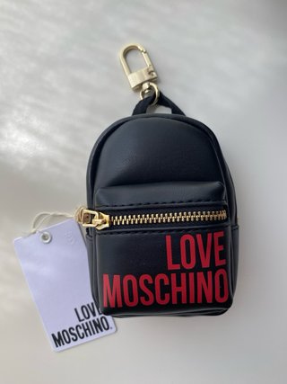 Mini mochila Love Moschino negra y roja