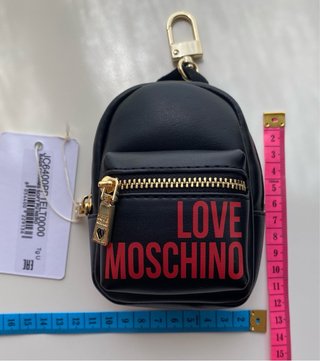 Mini mochila Love Moschino negra y roja