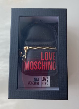 Mini mochila Love Moschino negra y roja