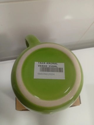 Taza cerámica verde conejo Dreams