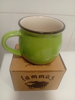 Taza cerámica verde conejo Dreams