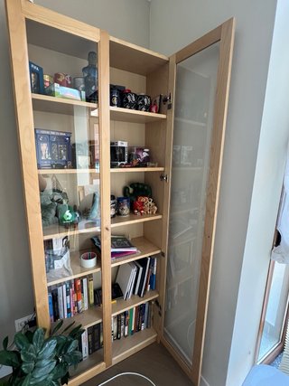 Estantería Billy Ikea Madera y Cristal