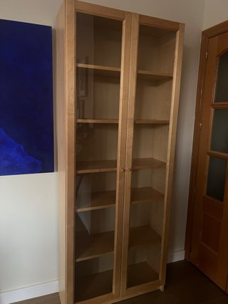 Estantería Billy Ikea Madera y Cristal
