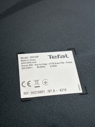 Placa Inducción Portátil Tefal IH2108 2100W