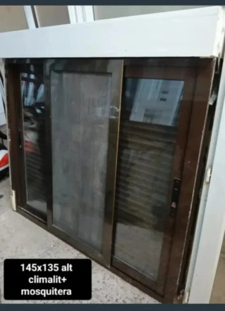 Ventana aluminio 145x135 Climalit mosquitera