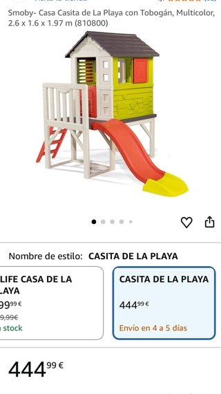 Casita de jardín Smoby con tobogán