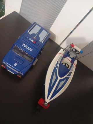 Playmobil Coche Policía y Barco