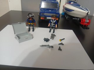Playmobil Coche Policía y Barco