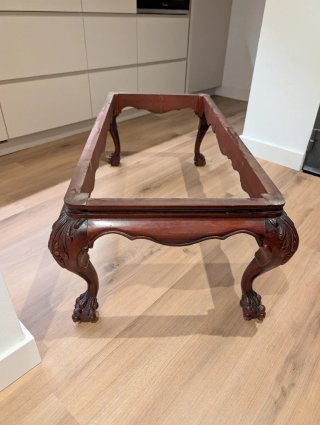 Patas de mesa de centro antiguas de madera