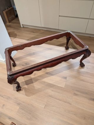 Patas de mesa de centro antiguas de madera