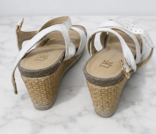 Sandali bianchi con zeppa Lumberjack Taglia 39