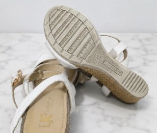 Sandali bianchi con zeppa Lumberjack Taglia 39