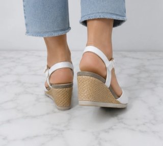 Sandali bianchi con zeppa Lumberjack Taglia 39