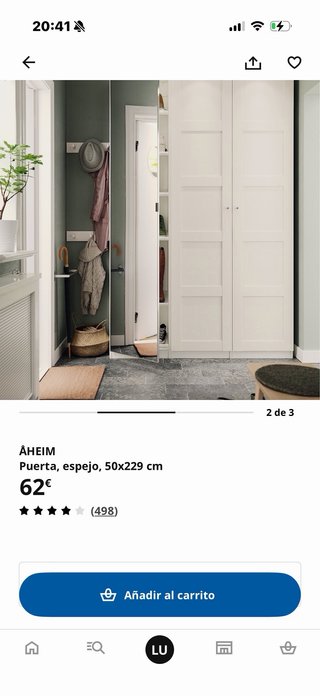 Puerta Armario PAX IKEA AHEIM 50x229
