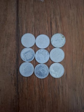 9 Monedas de 1 Peseta