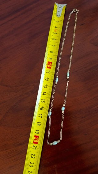 Cadena Oro golfield 14k GF con Perlas